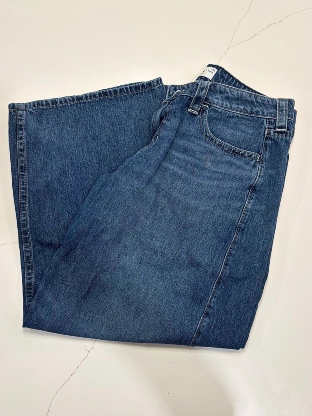 Hollister Low-Rise Super Baggy Jeans Blue Waist 12